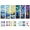 6PCS Cross Stitch Bookmark Kit for Adult Beginners Landscape Cross Stitch Kits DIY Crossstitch Kits Adult Stamped Bookmark Embroidery Bookmarks Kit with Instructions 8''x2.4'' 11CT